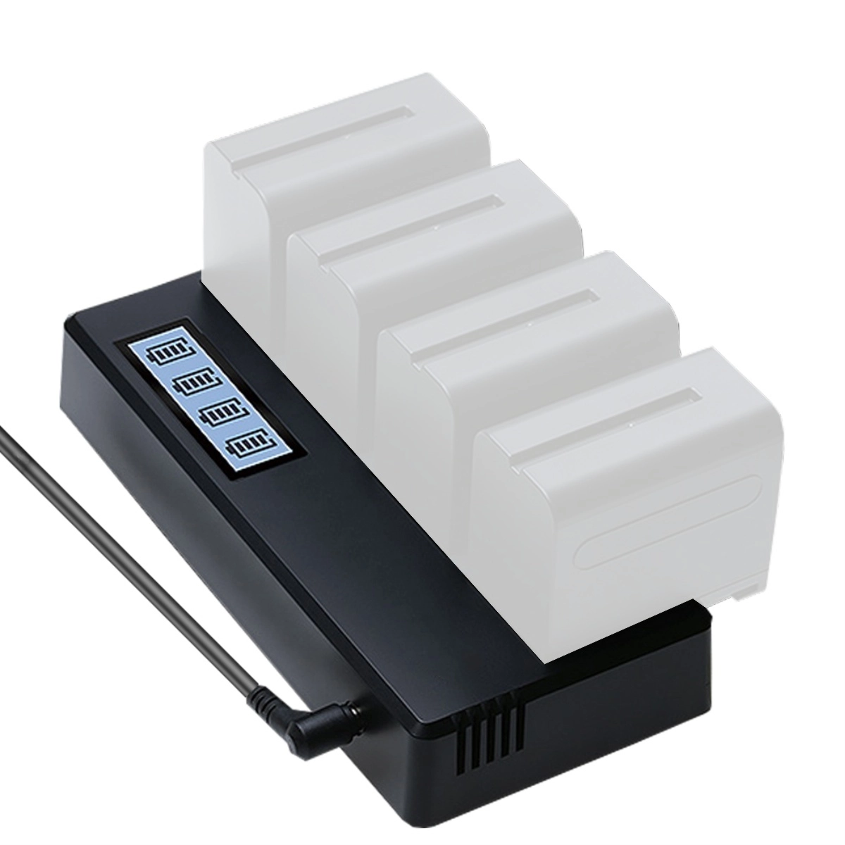 Kit 1 Bateria NP-F970 + 1 Bateria NP-F570 + Carregador Quadruplo para Sony Kit 1 Bateria NP-F970 + 1 Bateria NP-F570 + Carregador Quadruplo para Sony