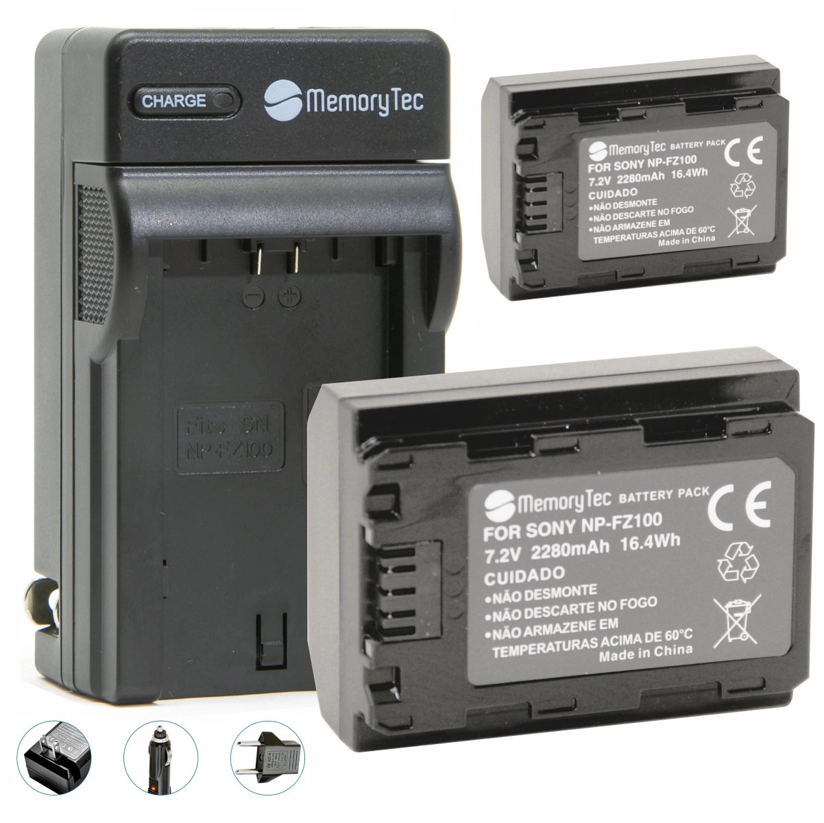 Kit 2 Baterias NP-FZ100 + Carregador para Sony Kit 2 Baterias NP-FZ100 + Carregador para Sony