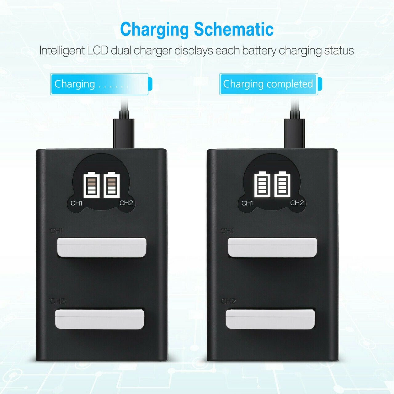 Kit 2 Baterias EN-EL9 + Carregador Duplo DL para Nikon