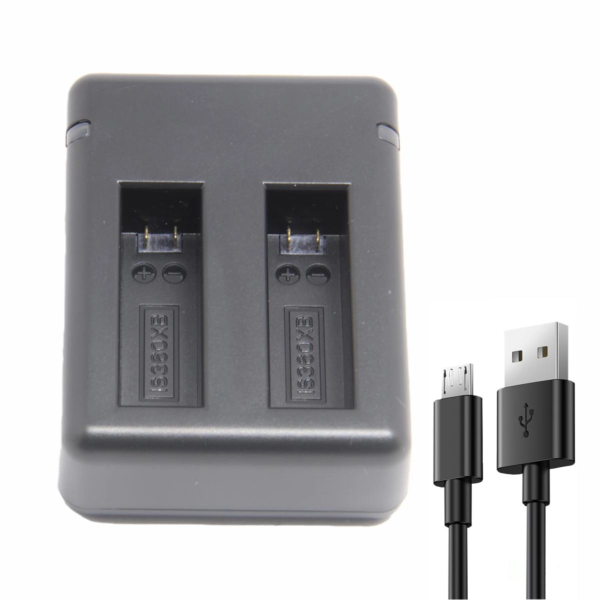 Kit 1 Bateria IS360XB + Carregador Duplo para Insta 360 ONE X Kit 1 Bateria IS360XB + Carregador Duplo para Insta 360 ONE X