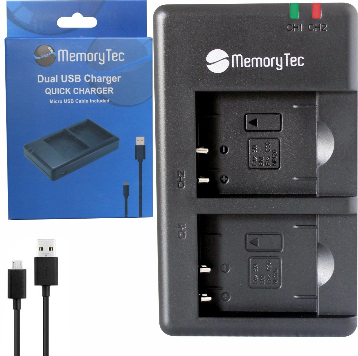 Kit 1 Bateria NP-BN1 + Carregador Duplo DU para Sony