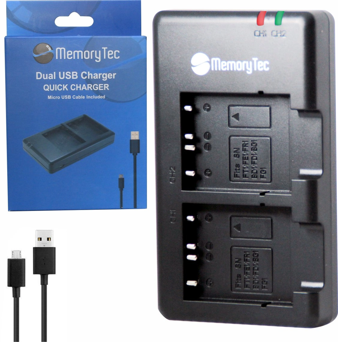 DU Carregador Duplo NP-BG1 / NP-FG1 para Sony