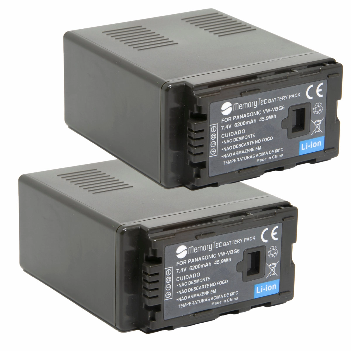 Kit 2 Baterias VW-VBG6 para Panasonic Kit 2 Baterias VW-VBG6 para Panasonic