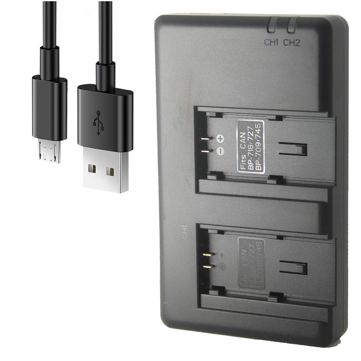 DT Carregador Duplo BP-727 BP-718 para Canon