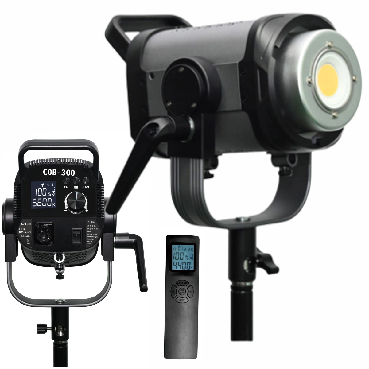 Iluminador Refletor Led COB 300W 5600K com controle remoto Iluminador Refletor Led COB 300W 5600K com controle remoto