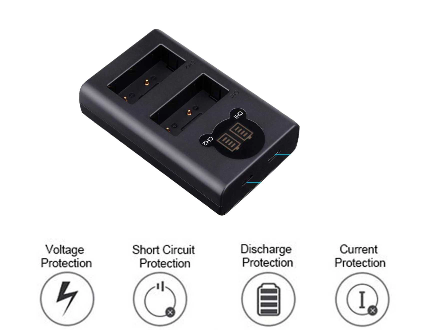 Kit 4 Baterias LP-E8 + Carregador Duplo DL para Canon Kit 4 Baterias LP-E8 + Carregador Duplo DL para Canon