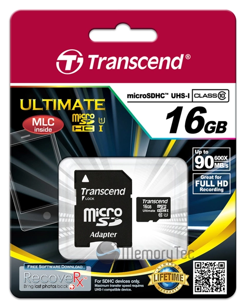 MICRO SDHC 16GB Transcend CL 10 ULTIMATE MICRO SDHC 16GB Transcend CL 10 ULTIMATE