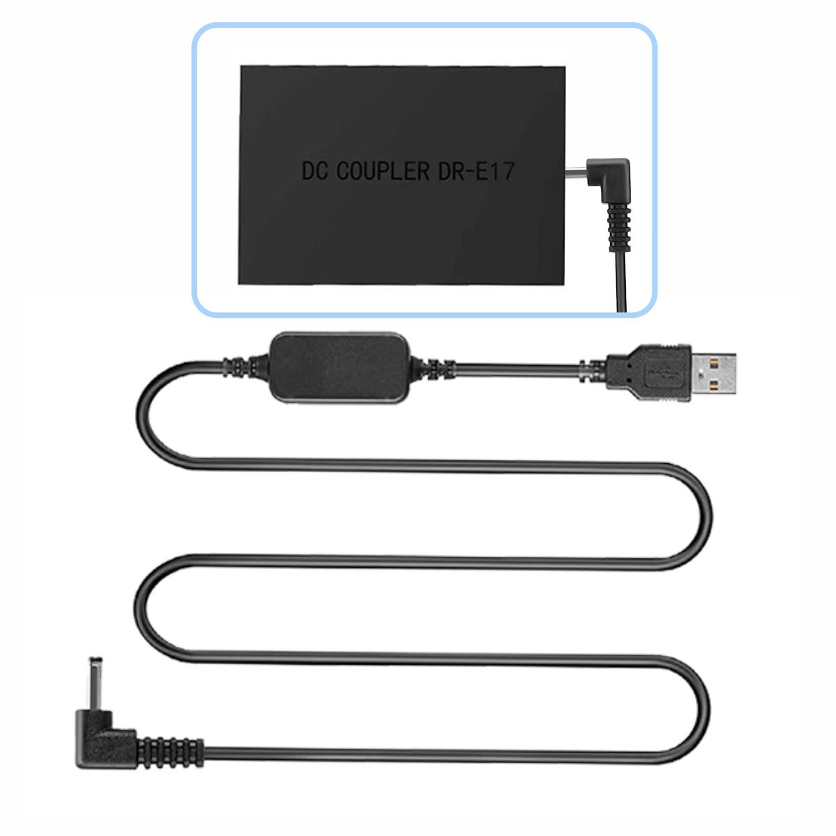 Adaptador Dummy USB DR-E17 / LP-E17 para Canon Adaptador Dummy USB DR-E17 / LP-E17 para Canon