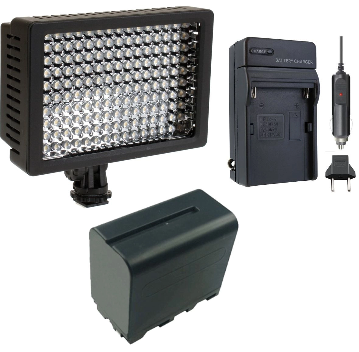 Kit Iluminador Profissional LED VL003-150 + Bateria NP-950 + Carregador Kit Iluminador Profissional LED VL003-150 + Bateria NP-950 + Carregador