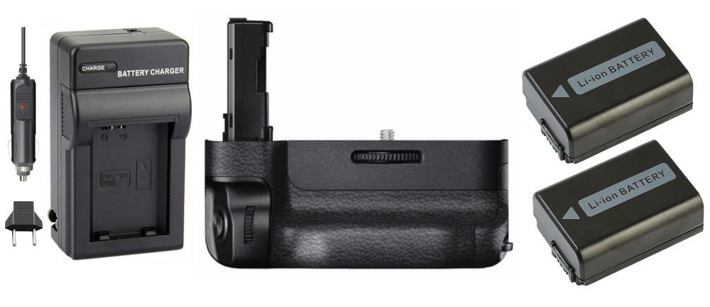 Kit Battery Grip VG-C2EM + 2 Baterias NP-FW50 + Carregador para Sony Kit Battery Grip VG-C2EM + 2 Baterias NP-FW50 + Carregador para Sony