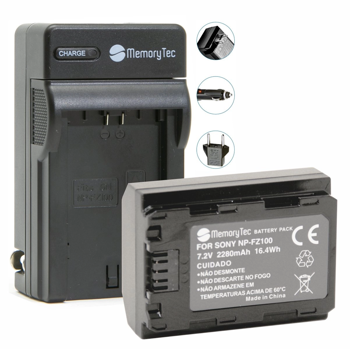 Kit 1 Bateria NP-FZ100 + Carregador para Sony Kit 1 Bateria NP-FZ100 + Carregador para Sony