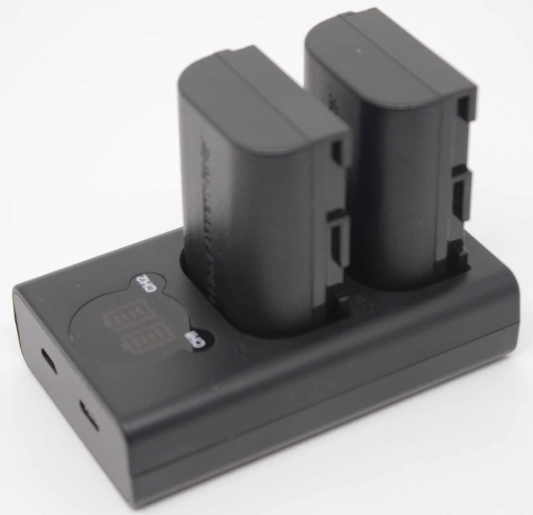 Kit 2 Baterias LP-E6 + Carregador Duplo DL para Canon