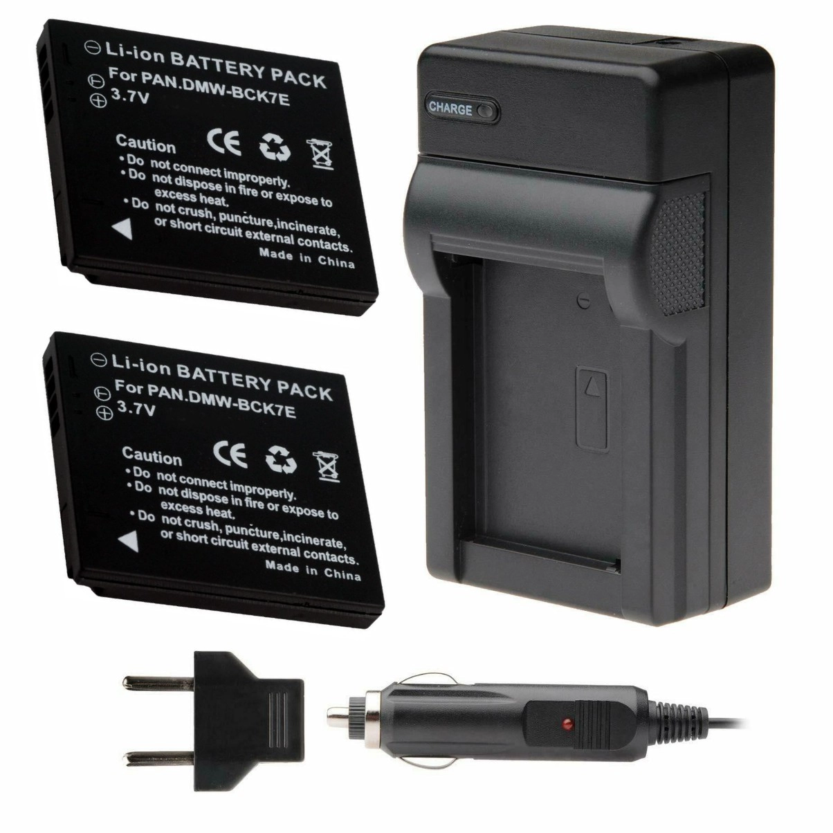 Kit 2 Baterias DMW-BCK7E+ Carregador para Panasonic Kit 2 Baterias DMW-BCK7E+ Carregador para Panasonic