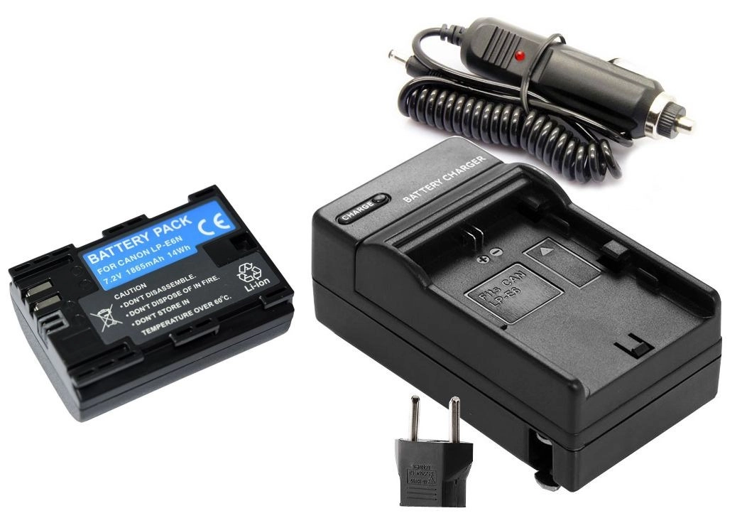Kit 1 Bateria LP-E6 + Carregador para Canon