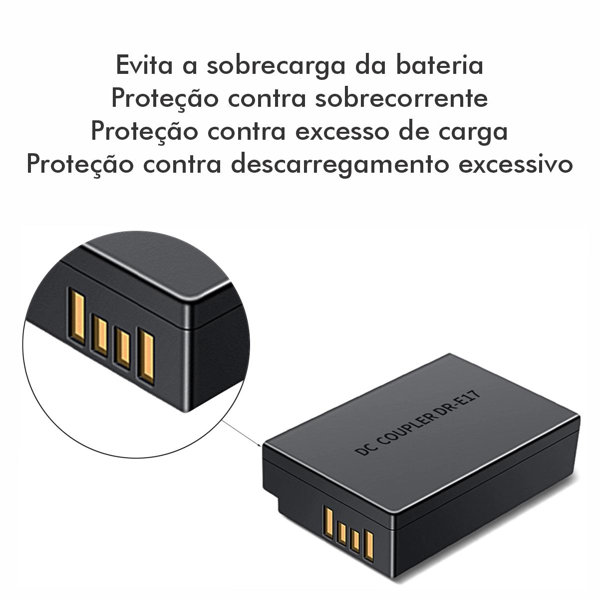 Adaptador Dummy USB DR-E17 / LP-E17 para Canon Adaptador Dummy USB DR-E17 / LP-E17 para Canon