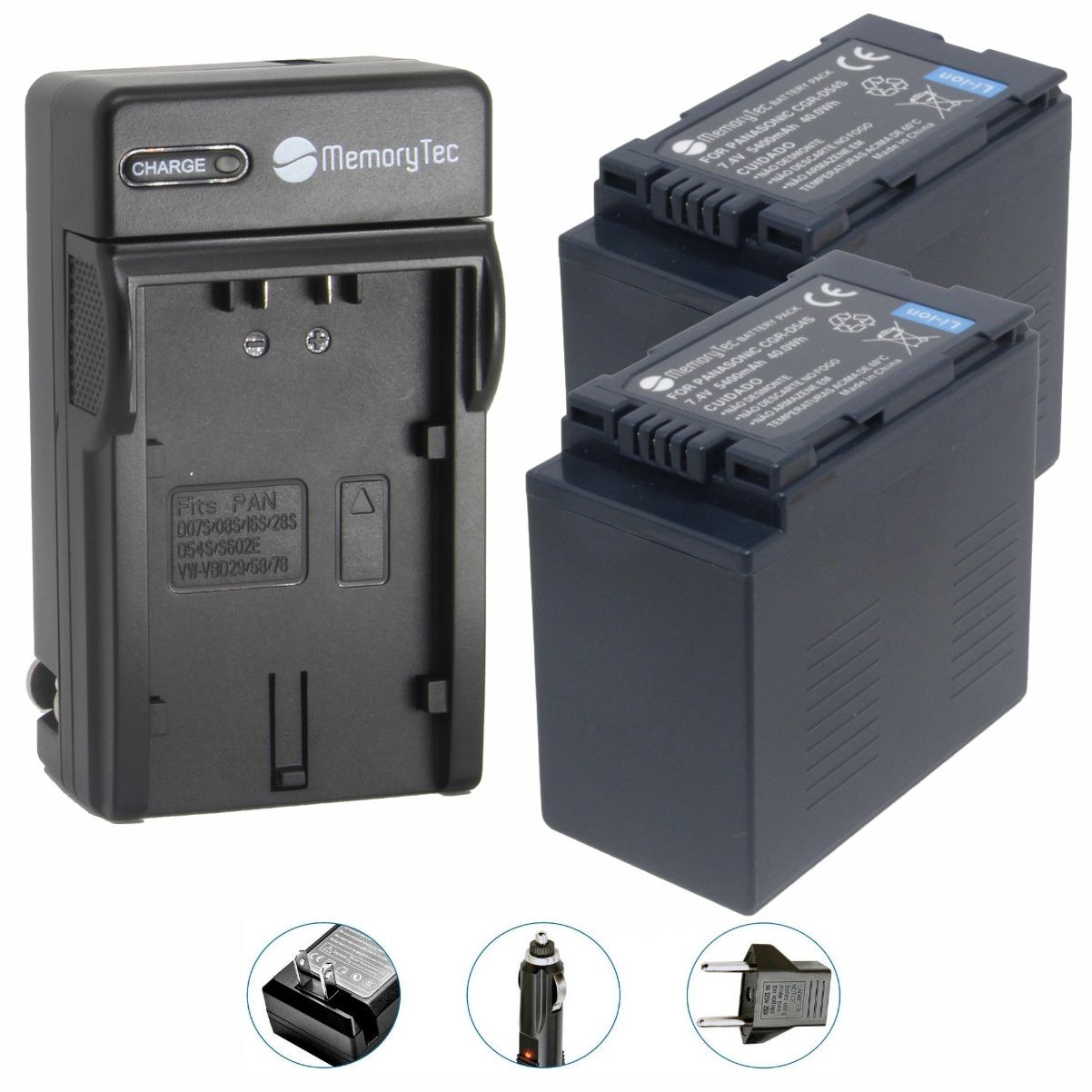 Kit 2 Baterias CGR-D54S + Carregador para Panasonic