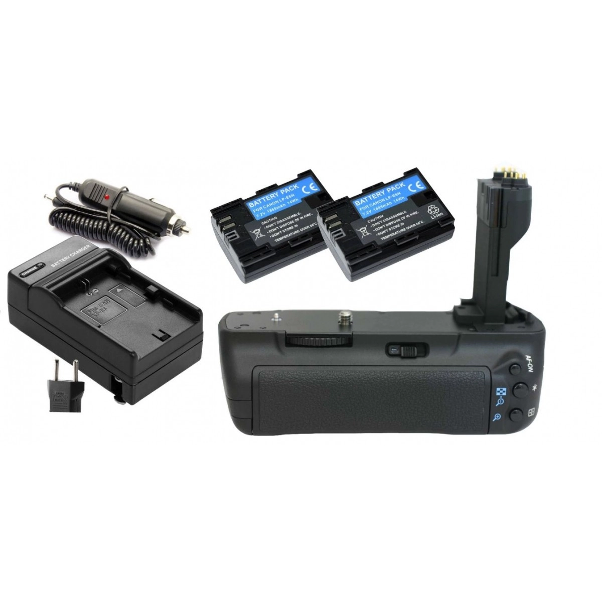 Kit Battery Grip BG-E6 + 2 Baterias LP-E6 + Carregador para Canon Kit Battery Grip BG-E6 + 2 Baterias LP-E6 + Carregador para Canon