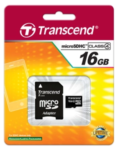 MICRO SDHC 16GB CL4 Transcend