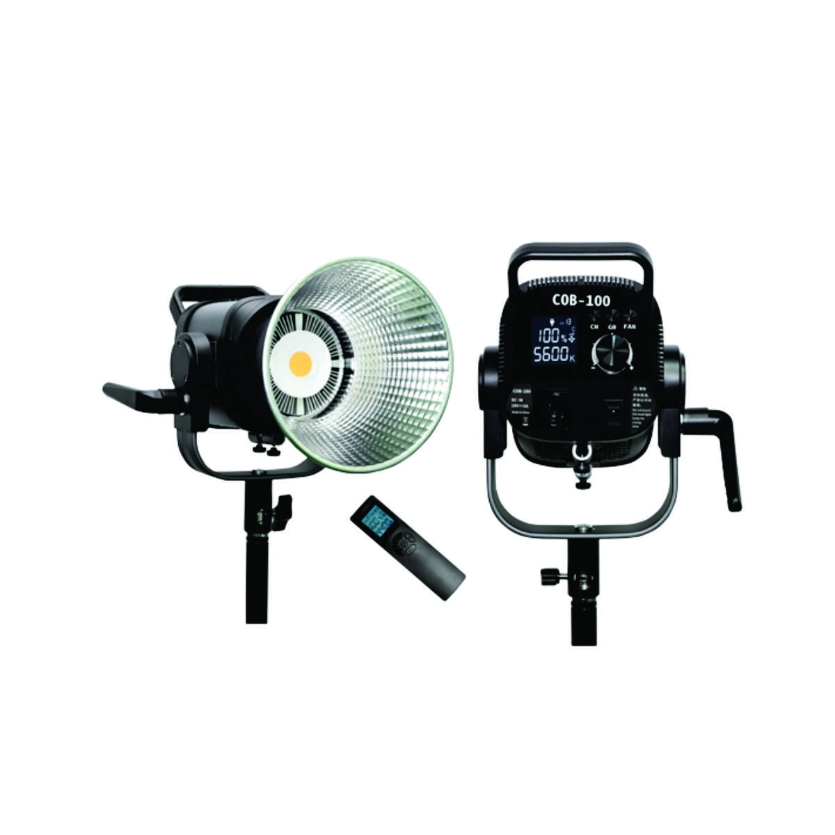 Iluminador Refletor Led COB 100W 5600K com controle remoto