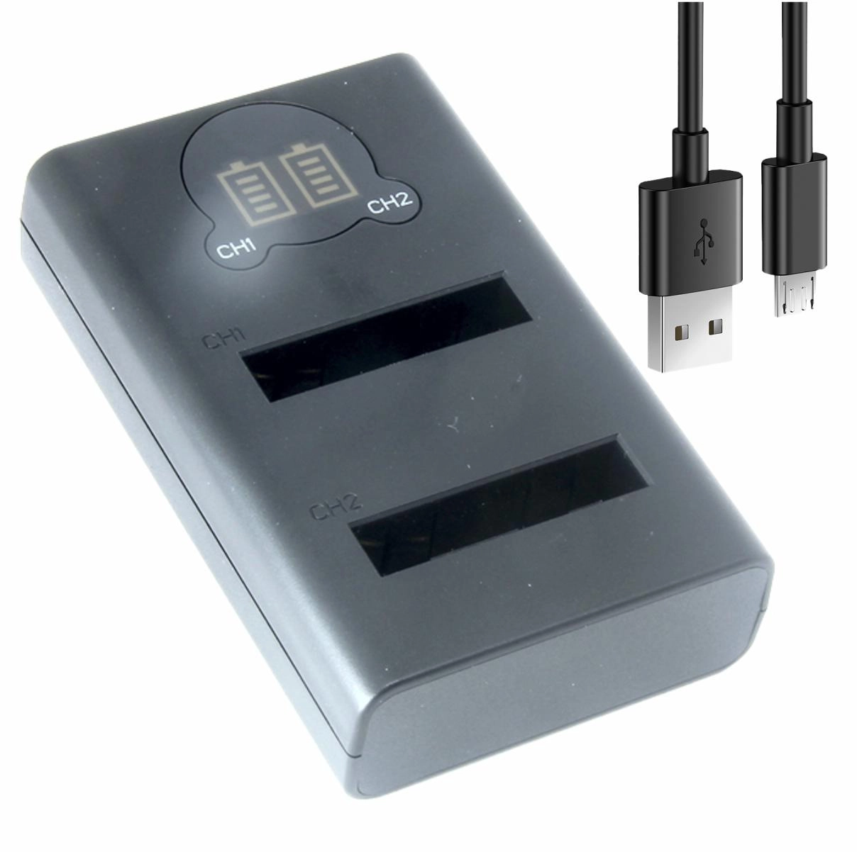 Kit 2 Baterias SLB-10A + Carregador Duplo DL para Samsung Kit 2 Baterias SLB-10A + Carregador Duplo DL para Samsung