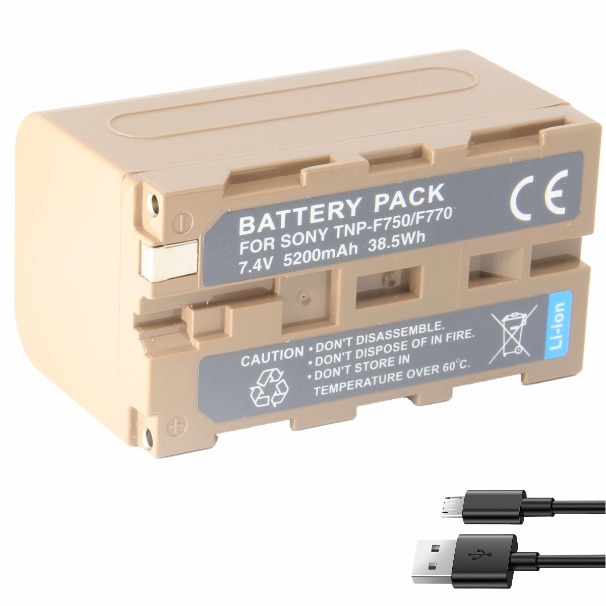 Bateria Com USB-C TNP-F770 para Sony Bateria Com USB-C TNP-F770 para Sony