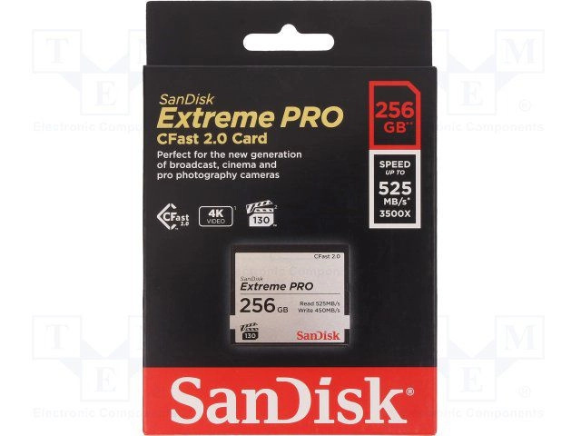 CFAST 256GB SANDISK EXTREME PRO 525MB/S