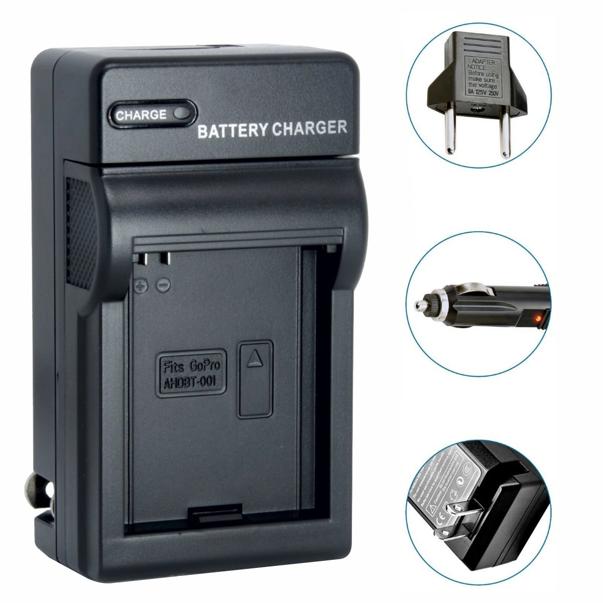 Kit 2 Baterias AHDBT-001 + Carregador para GoPro 1 Kit 2 Baterias AHDBT-001 + Carregador para GoPro 1